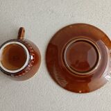 Cup and saucer Digoin Sarreguemines