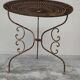 Wrought iron garden table pedestal 1900s