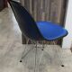 Eames Herman Miller DSR Eiffel blue skai vinyl fibreglass chair