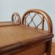 Pair of vintage rattan and cane bedside tables, 1970s