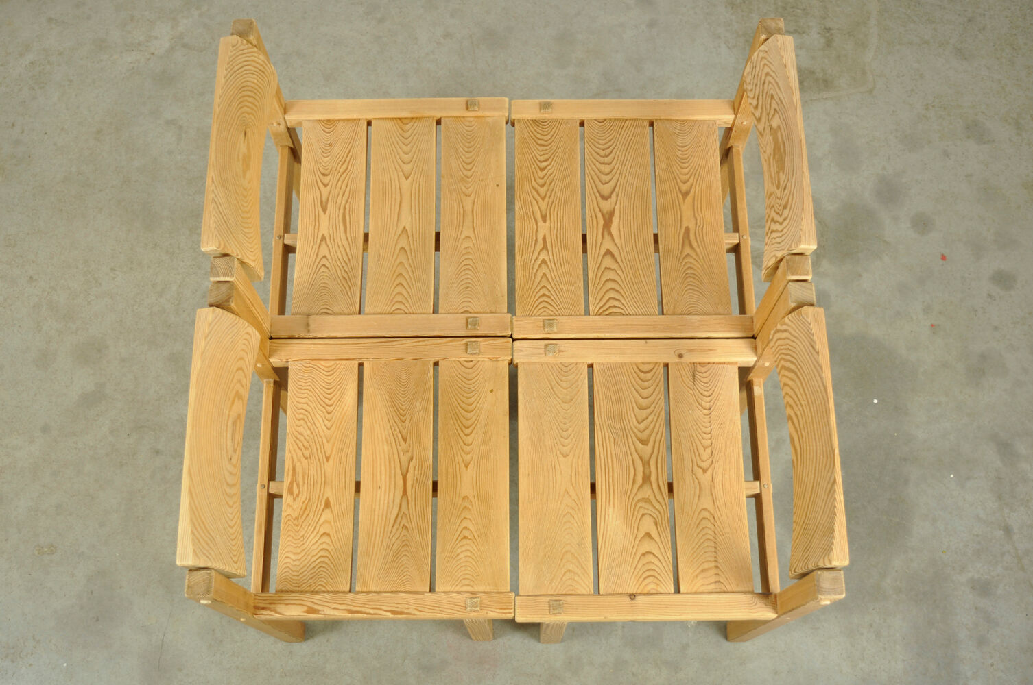 Trybo series pine dining chairs (4) by Edvin Helseth for Stange Bruk, Norway 1960s