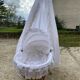 Vintage rattan crib