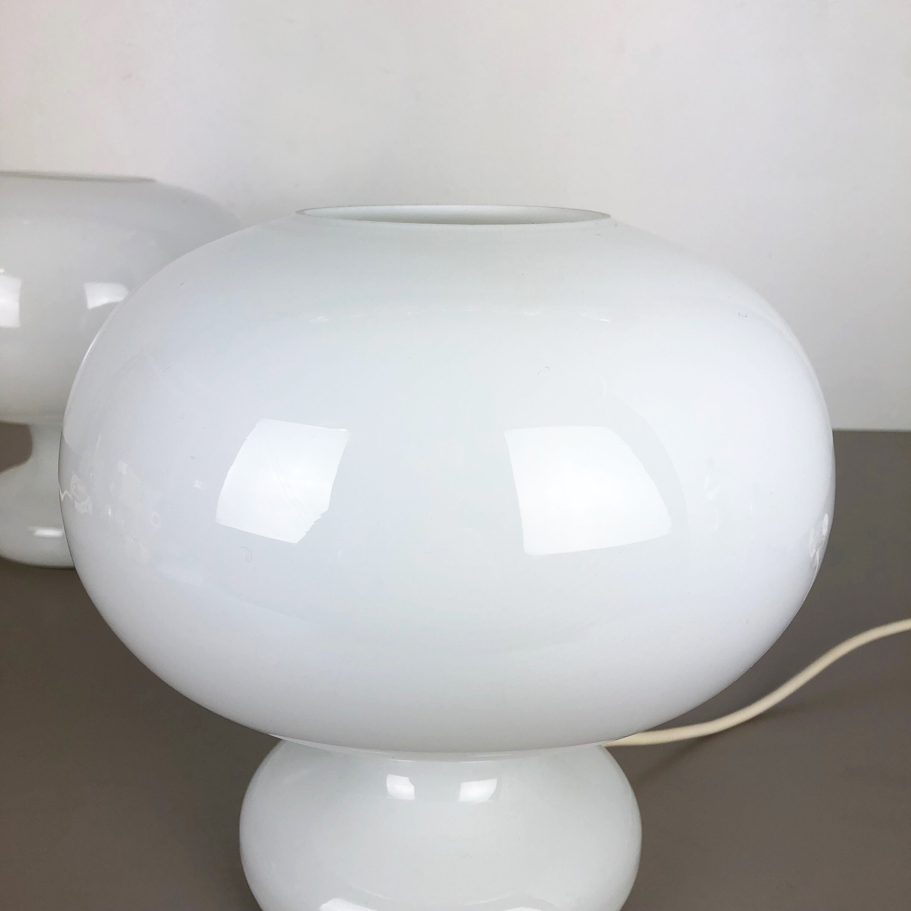 Set of 2 original glass bubble table light by Cosack Lights, Germany, 1970s
