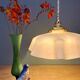 Vintage pendant light in pink opaline.