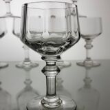 Set of 6 glasses balloons with Venetian ribs