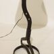 Wrought iron floor lamp attributed to Léopold Gest.