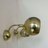 Pair of vintage adjustable wall lights, brass, Sweden 1970