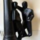 Figurative ceramic and opaline lamp from the 70s