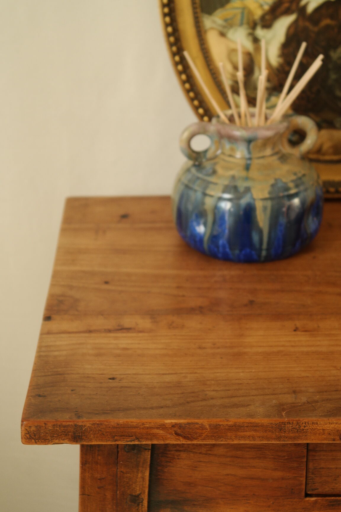 Antique walnut side table