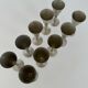 Set of 10 Vintage Minimalist Metal Shot Goblets