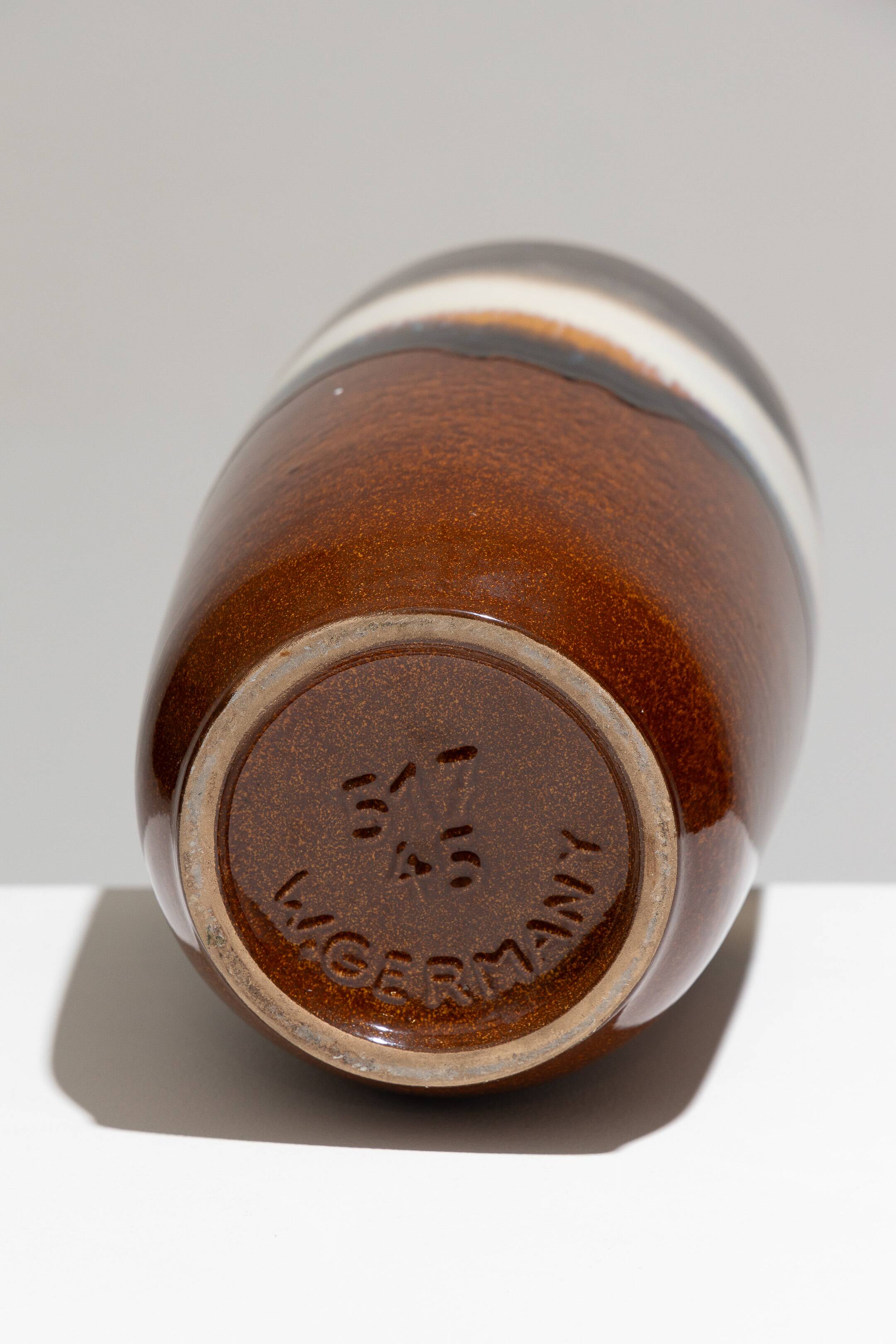 Tall glazed pottery vase, west germany, 1960s