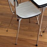 Table with extensions and chairs in formica 1950s