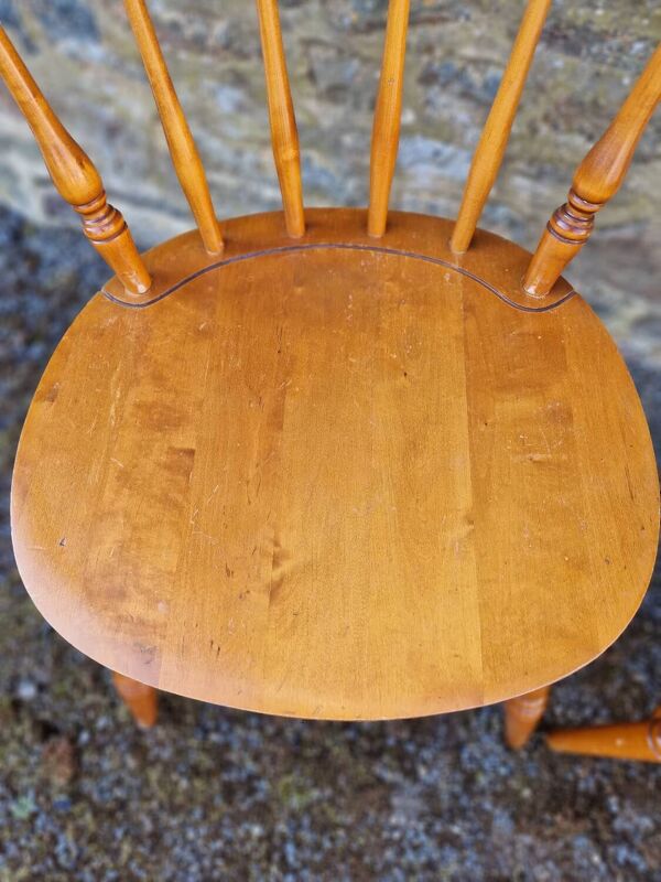 Paire de chaises en bois massif 1963 par Nesto Suède
