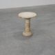 Carved alabaster pedestal with engraved figures, Italy ca. 1900