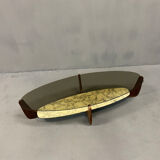Coffee table wood and marble Hugues Poignant