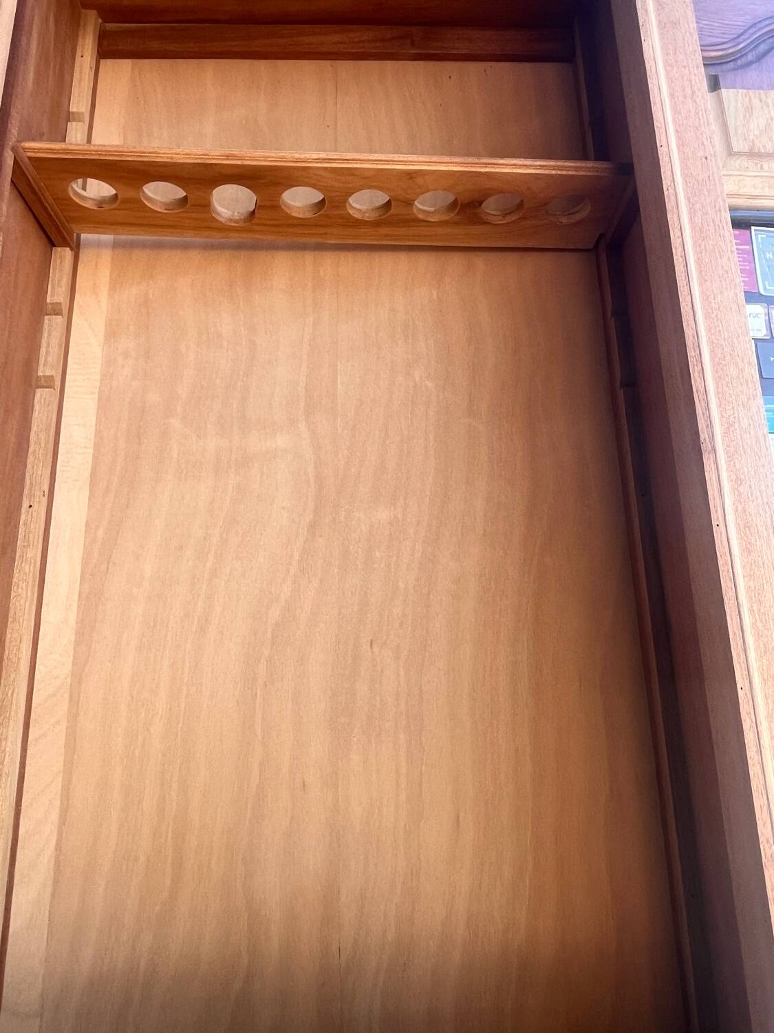 Raw wood gun cabinet