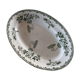 Plat ovale terre de fer fleurs Saint Amand