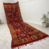 Tapis berbère en laine fait main 521 x 156 cm