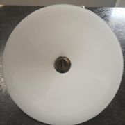 Suspension lampshade old opaline white smooth spirit walkman Art Deco 1930 TBE ø 25 cm