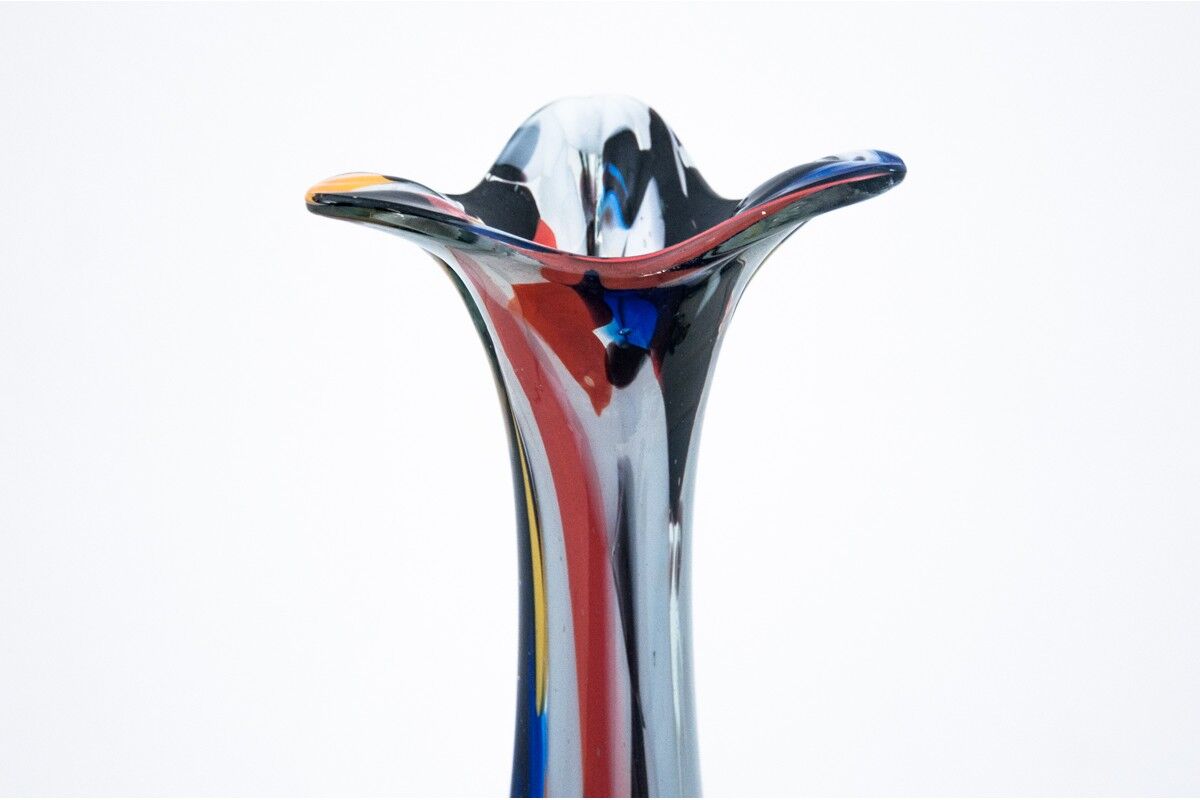 Colorful vase, Ząbkowice, Poland, 1960s