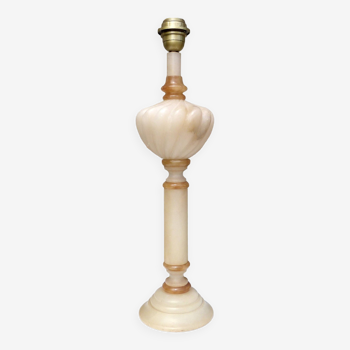 Pied de lampe en marbre et albâtre