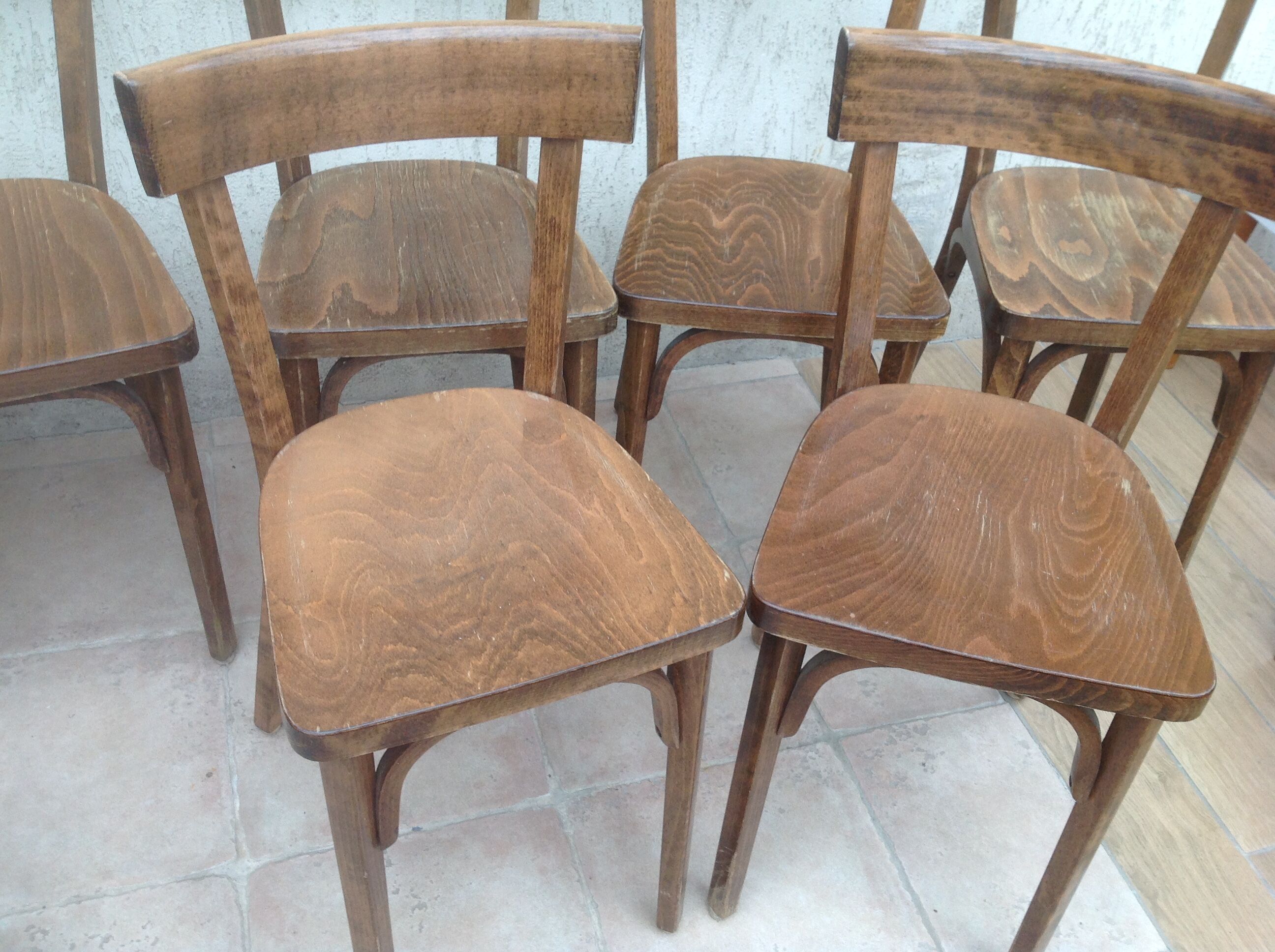6 vintage Baumann bistro chairs