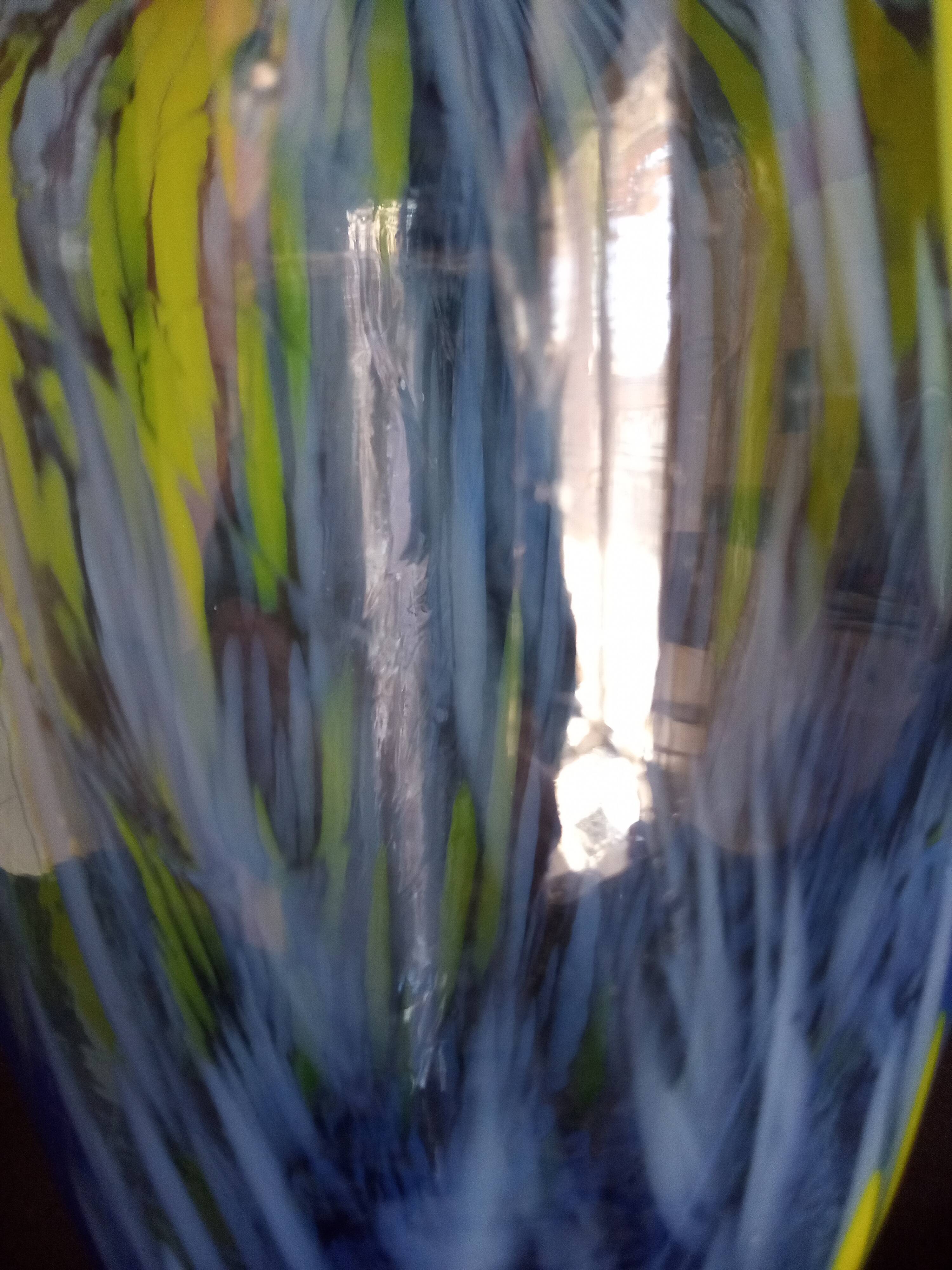 Large Murano glass vase, handmade, 38 cm high