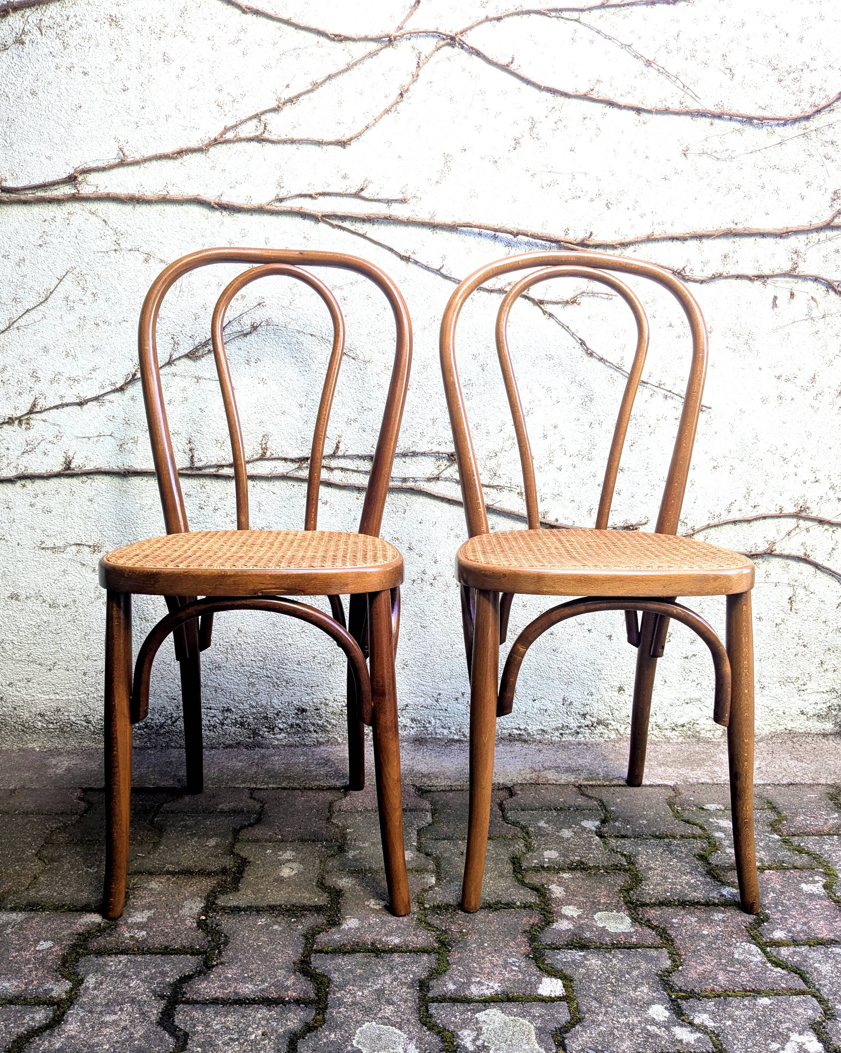 Cane and bentwood chairs