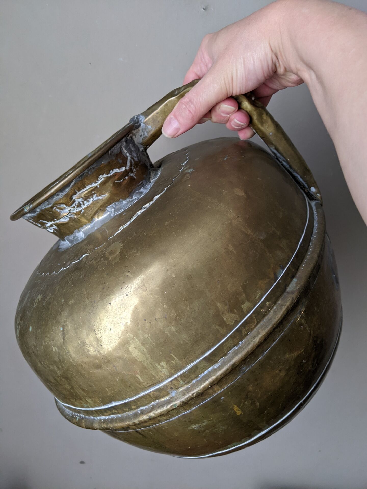Handcrafted brass pitcher country decoration