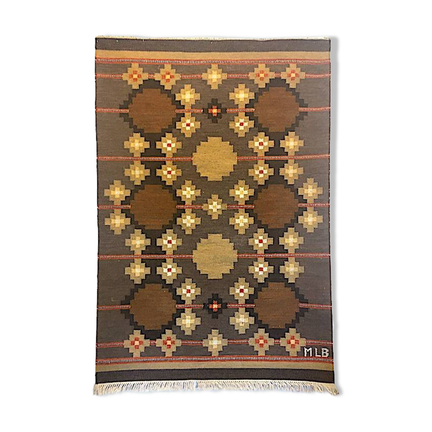 Swedish wool rug 70s-80s