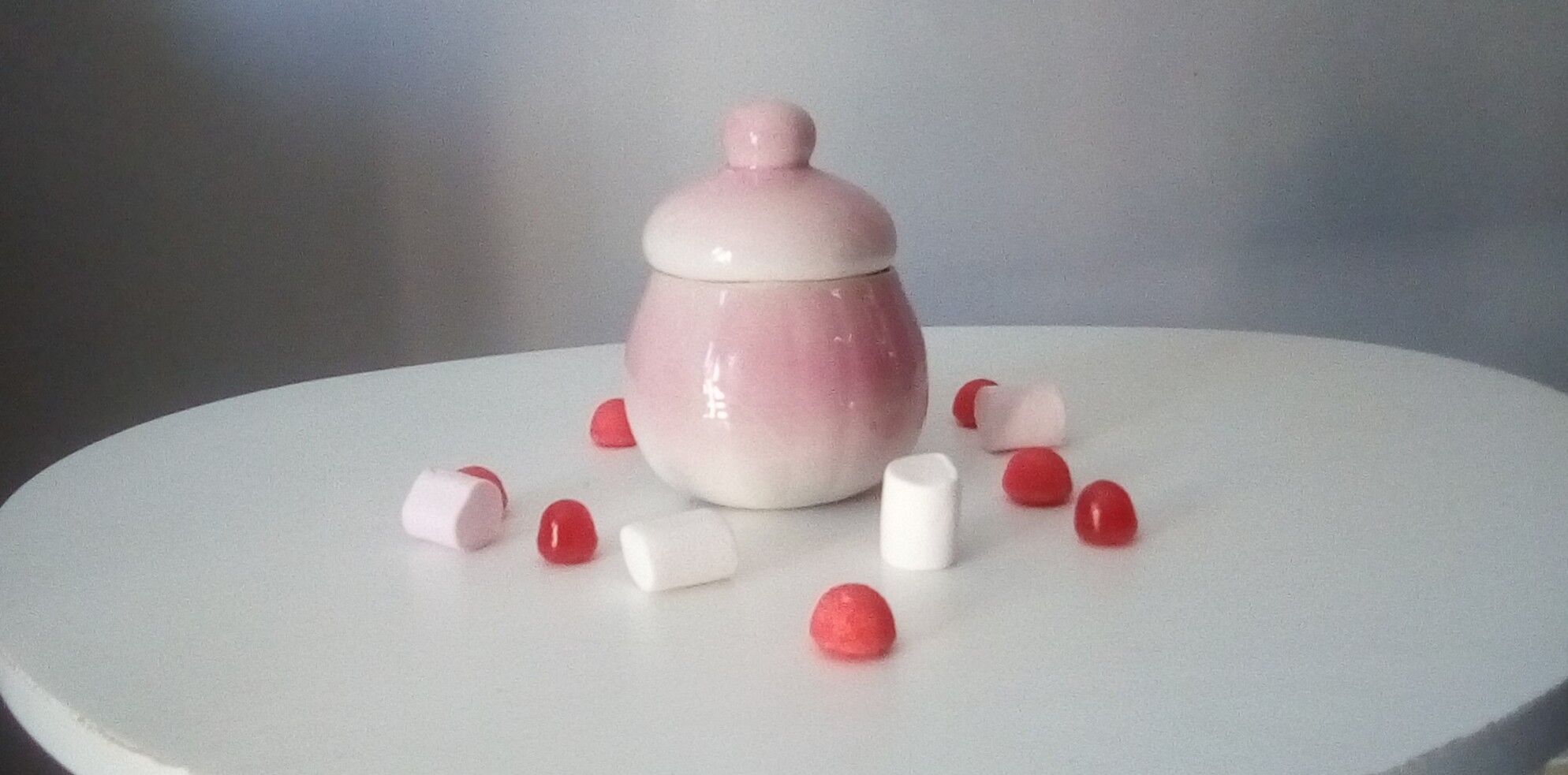 Vintage mushroom candy in porcelain