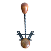 Double coat hook, 50s coat rack