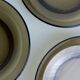 Set of 6 hollow plates in Vereco smoked glass