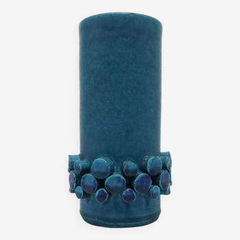 Hans Welling blue Ceralux vase - Ceramano 1960