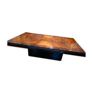 Table basse en loupe d'orme roche et bobois
