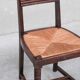 Set of six rush mid-century dining chairs