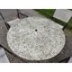 Garden furniture in stone with a vintage 1970s iron base.