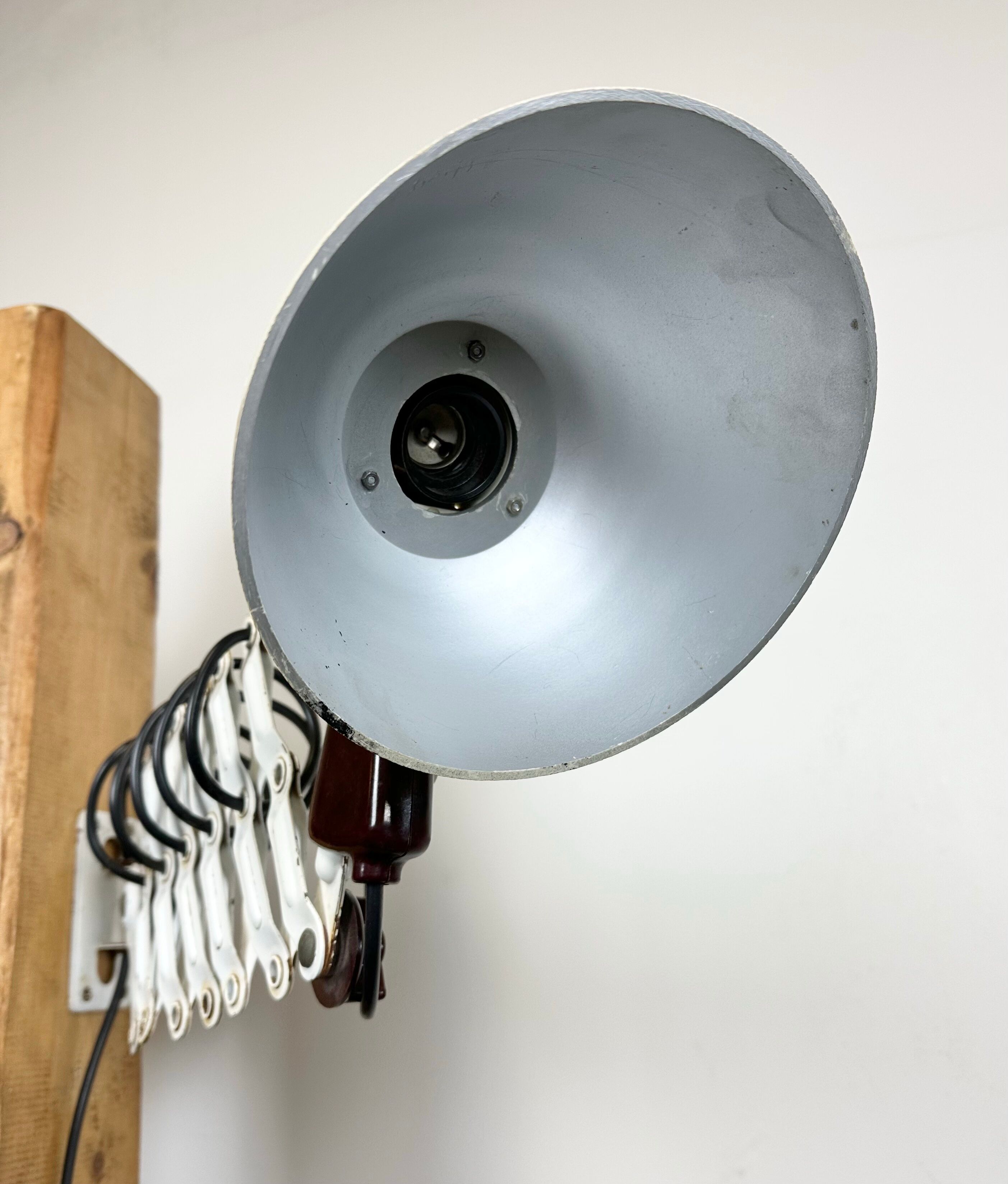 Industrial East German Scissor Lamp from VEB Zweckleuchtenbau Dresden, 1950s