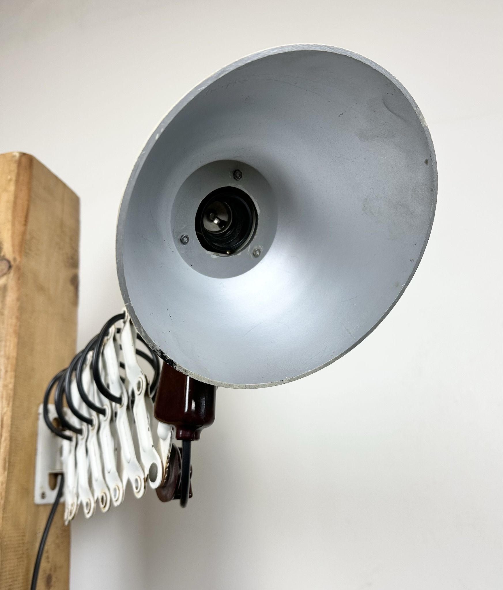 Industrial East German Scissor Lamp from VEB Zweckleuchtenbau Dresden, 1950s