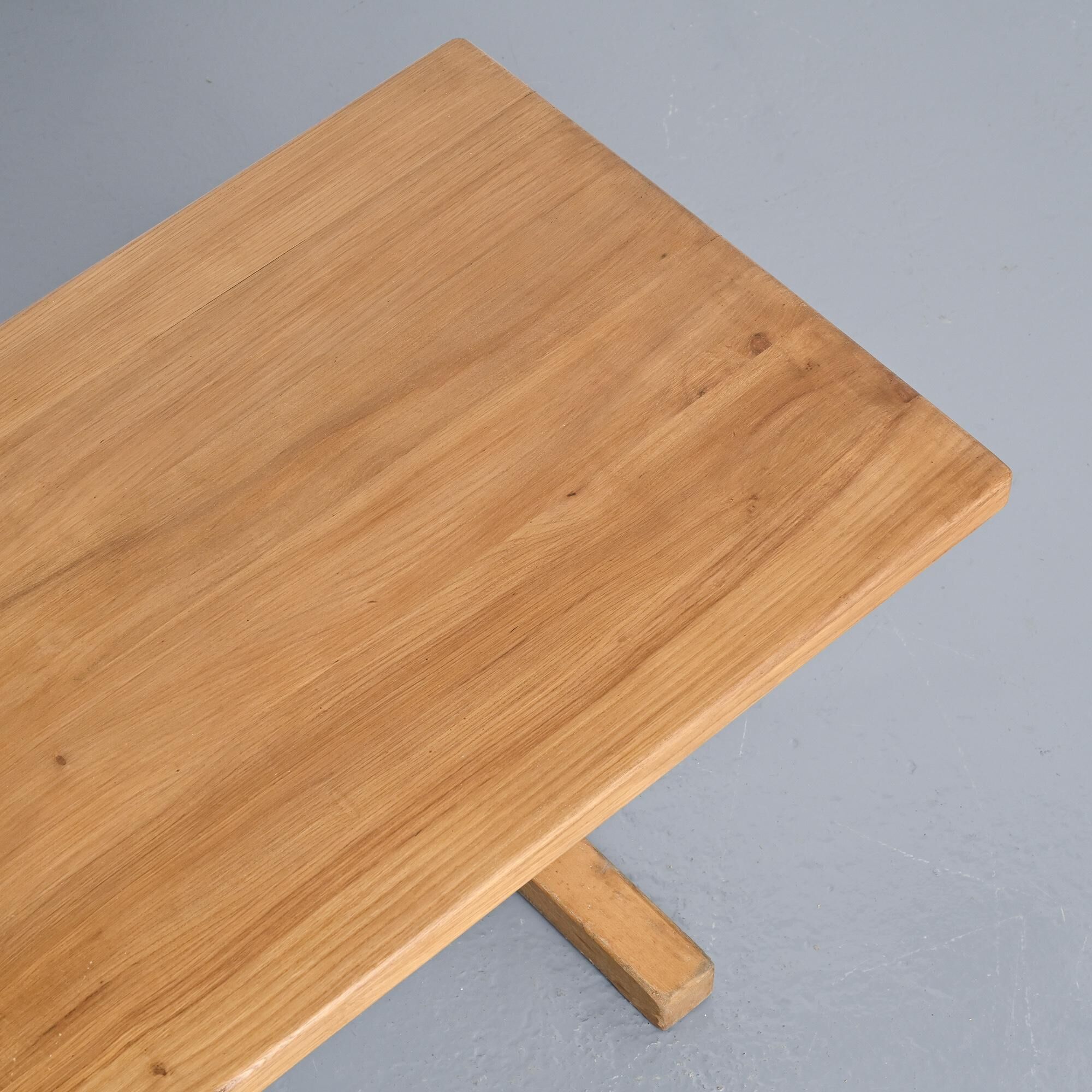 Table Les Arcs in solid elm, circa 1970