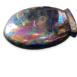Round iridescent ceramic vase