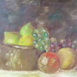 Nature morte aux fruits signée datée et encadrée 54cmX42cm