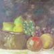Still life with fruit signed, dated and framed 54cmX42cm