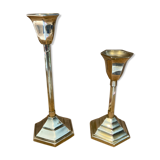 Pair of brass candlesticks