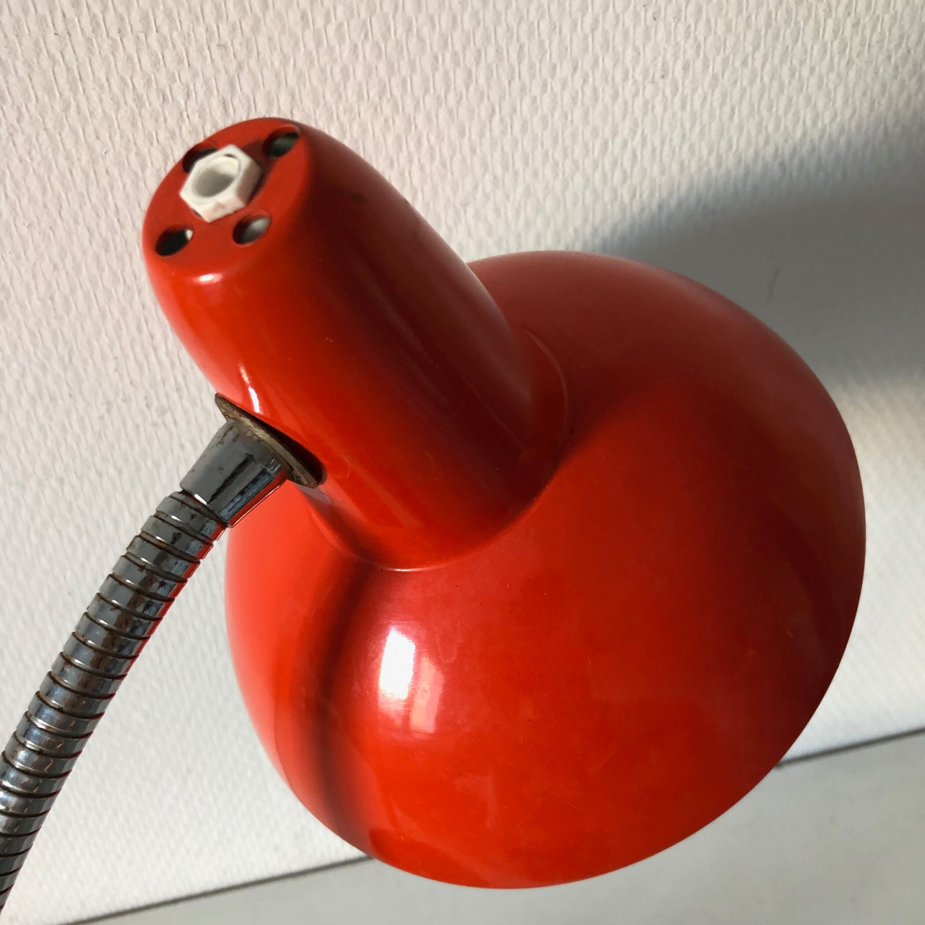Vintage 1960 coral 40cm desk lamp