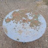 Pair of Cast Iron and Iron Garden Tables