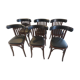 Suite of 6 chairs of vintage bistrot 1960