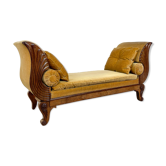 Antique french empire daybed with original velvet upholstery
