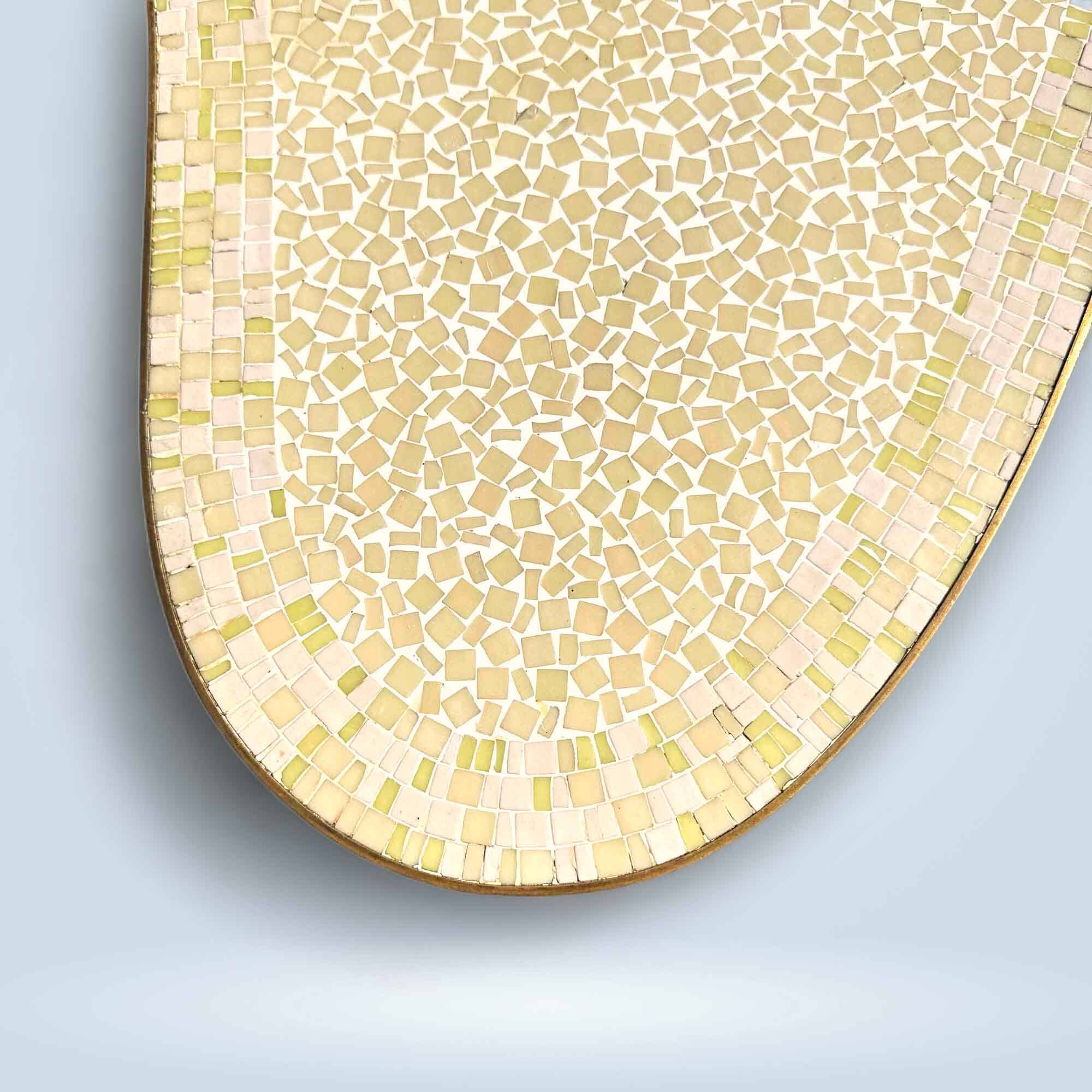 Kindey Shaped Coffee Table with Mosaic Tiles