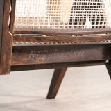 Pierre Jeanneret lounge chairs PJ-SI-29-A in teak and Cane, 1950s
